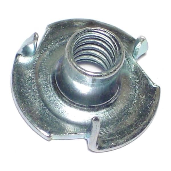 Midwest Fastener T-Nut, 3 Prongs, 1/4"-20, Steel, Zinc Plated, 16 PK 60885 - main